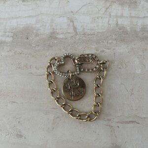 Juicy Couture Gold Chain Bracelet with Heart Charm & Horseshoe